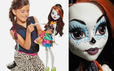 Monster High 28 in Skelita Calaveras Beast Freaky Friend Doll Playset - 55622