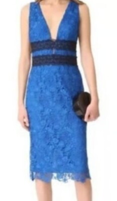dvf blue lace dress NWT Diane Von Furstenberg DVF Julianna Wrap Lace Dress 6 Navy- MSRP$498