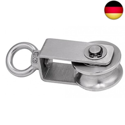 Umlenkrolle Aus Edelstahl 304 Mit 2 Kugellagern – 500kg Tragkraft, 360° Drehbar, Leise – Für Fitness, Garage & Seilzug