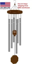 28" Wind Chimes Large Deep Tone Chapel Bells 6 Tubes Outdoor Garden Home Decor