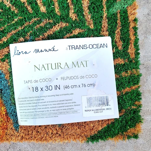 Welcome Mat Tropical Theme 18" x 30" 100% Coir Transocean ~NEW FREE SHIPPING - Picture 5 of 5
