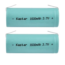 Kastar 2-Pack NCR18500A Li-Ion Rechargeable 3.7V 1600mAh Battery with Tabs