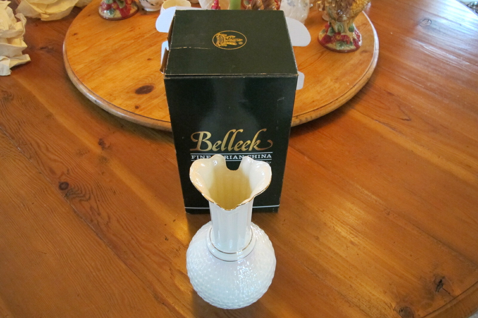 Belleek Fine Parian China Paros Pink 1946 Vase.11" Tall NWB.Excellent Condition eBay