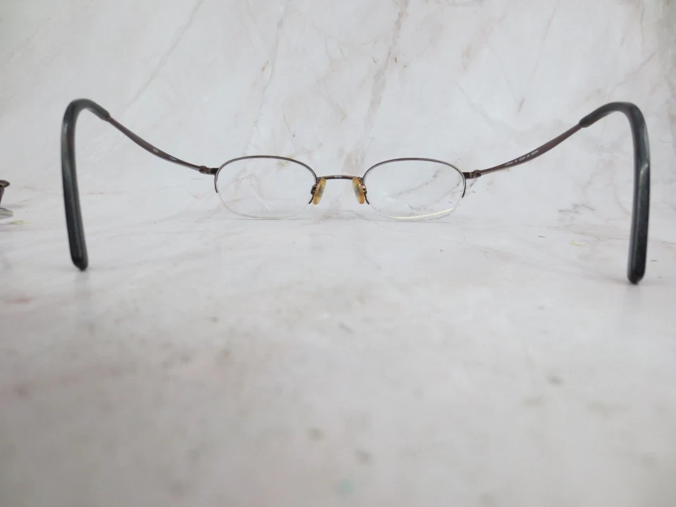 Izod 361 Eyeglasses Frame Women's Dark Brown Metal Half Rim Cat Eye 46-22-150 - Image 4 of 4