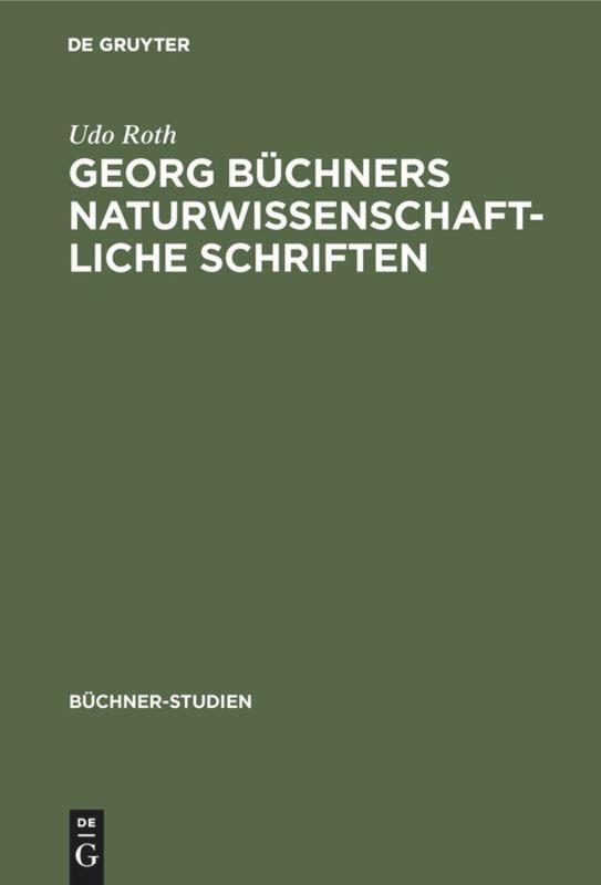 Thumbnail - Georg Büchners Naturwissenschaftliche Schriften | Buch | 9783484191099