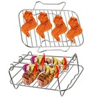 Racks for MASTERPRO Rocket Duo 900 Air Fryer Double Grill Shelf Skewer x 2