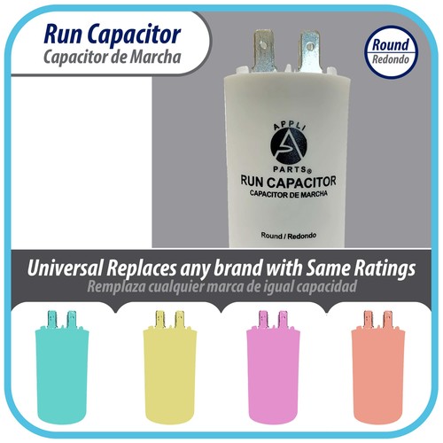Appli Parts Run Capacitor for electric motors 60 Mfd uF (microfarads) 250VAC Pla - Picture 7 of 8