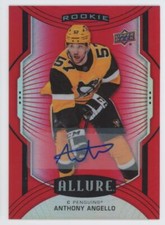 2020-21 Upper Deck Allure Red Rainbow Autographs Anthony Angello Rookie Auto