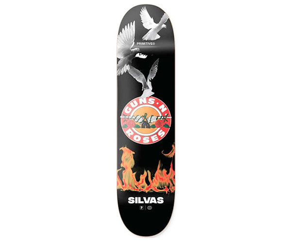 Primitive x Guns N' Roses Miles Silvas Next Door 8.38 Skateboard