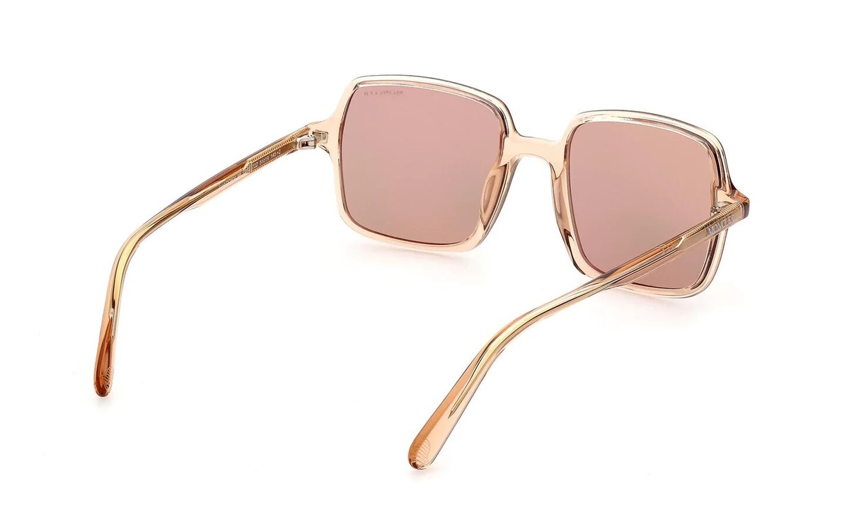 サングラス Moncler Sunglasses ML0212 72Z Transparent Frame Unisex Moncler SHADORN ML0212 72Z Clear Pink Mirror Plastic