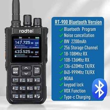8W Full Band Ham Radio Walkie Talkie 256CH Air Band 2-Way Radio Station Aviation