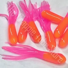 1.5" Core-Dipped™ Crappie Jig Tube 50 Pack    Orange/Firetail