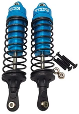 NHX RC Aluminum Adjustable Rear Shocks - Blue : Traxxas Slash 4x4