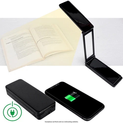 LESELAMPE LESELICHT LAMPE FÜR LESEN MIT ARM SCHWENKBAR + POWERBANK 6000mAh M281