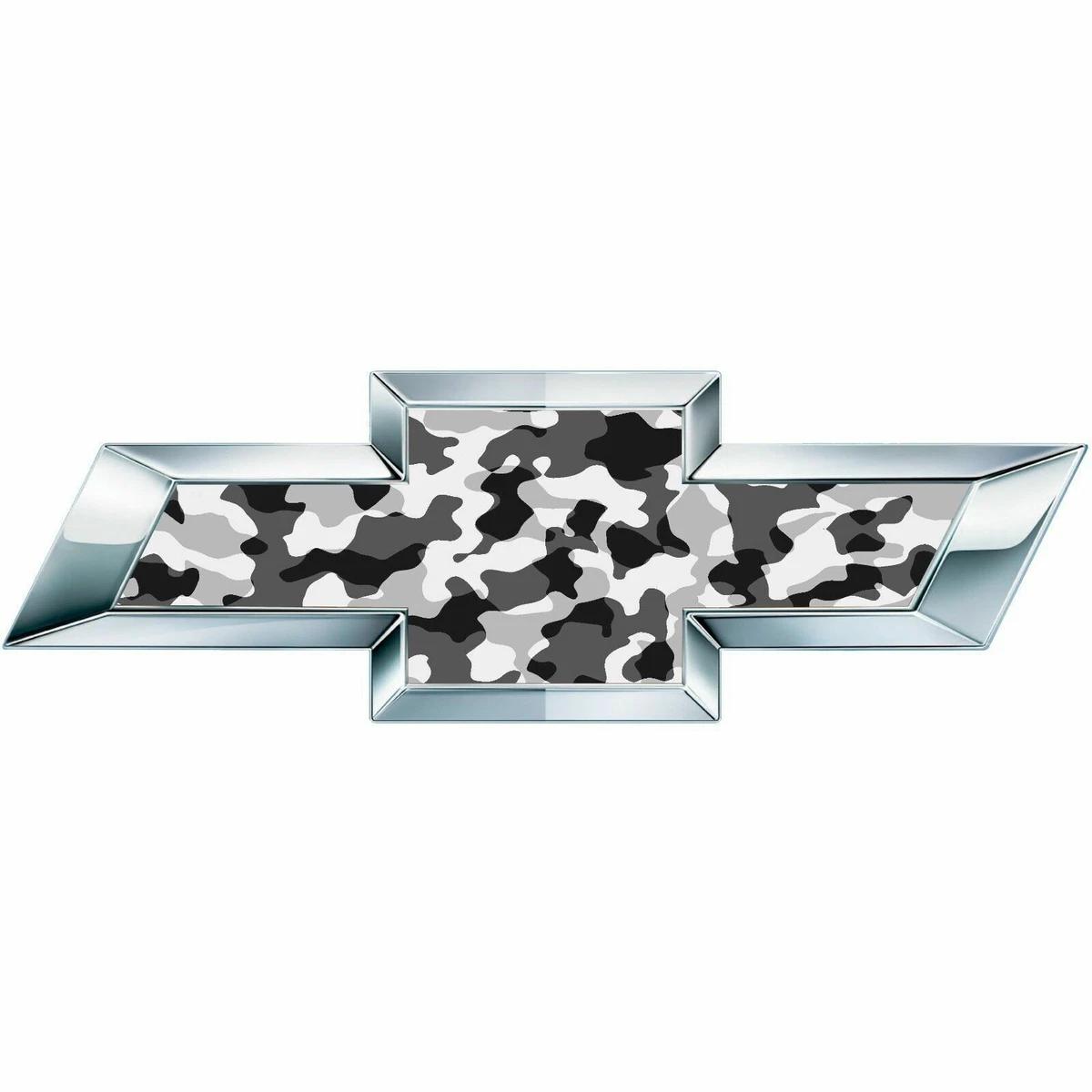 CJ 2 Silverado Grayscale Camo Universal Chevy Bowtie Vinyl Sheets Emblem  Overlay