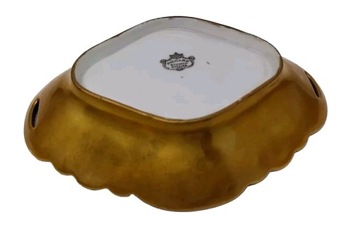 Pickard All Over Gold Encrusted Trinket Dish Salt Pepper Shaker Set Rose Daisy - Picture 9 of 13