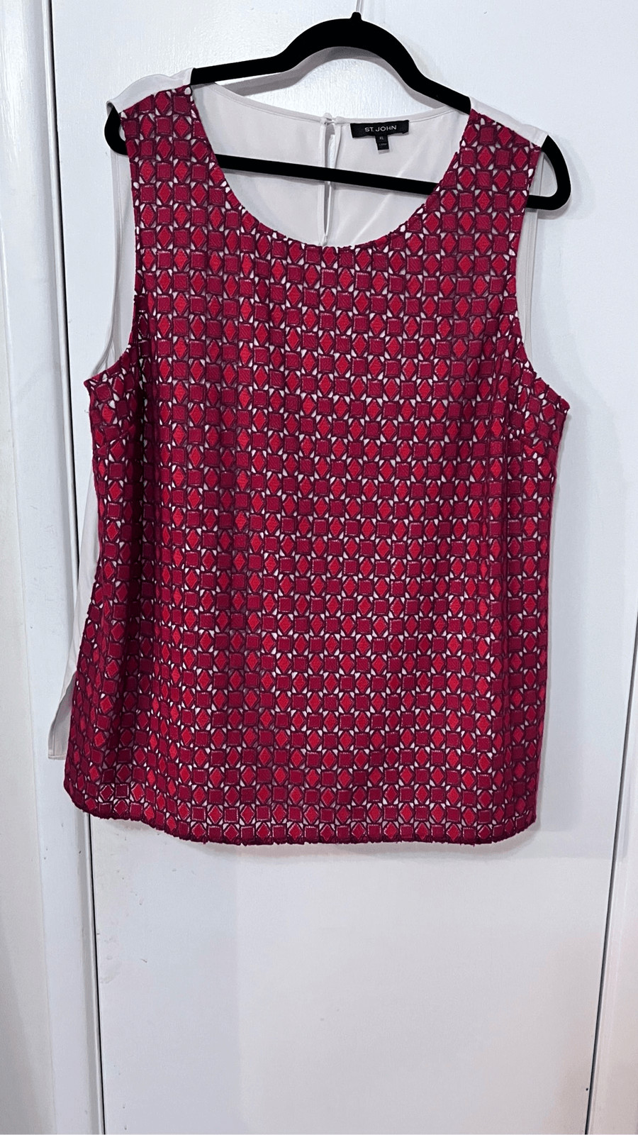 ST. JOHN HIBISCUS MULTI GEOMETRIC PATTERN TOP WOM… - image 3