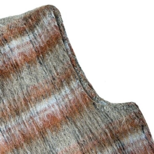 Mohair Streifen kariert Our Legacy V-Ausschnitt Wollmischung ärmellose Weste Pullover Unisex - Bild 7 von 23