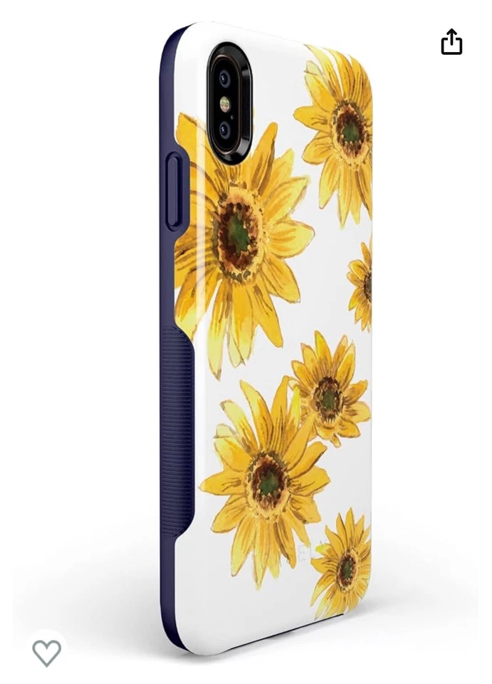 IPhone XS casely Iphone Case Sunflowers  Bright Yellow white Floral - Image 2 of 4