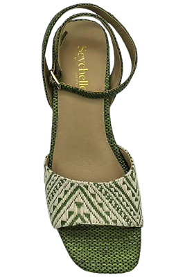 Seychelles Women's Heeled Sandals Simple Pleasures Green Raffia