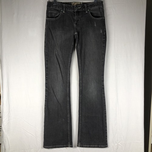 American Rag Cie Jeans 3 Gray Distressed Flare Juniors Charcoal Wash