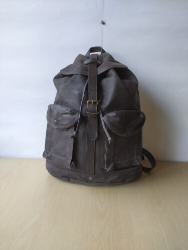 Double RL Leather Rucksack $995 REE WORLDWIDE SHIPPING - Picture 1 of 19