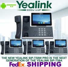 YEALINK SIP-T58W PRO IP PHONE WIFI BLUETOOTH ANDROID - 4 PHONES
