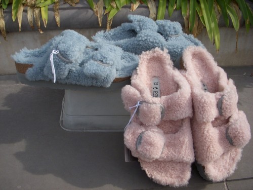 Papillio by Birkenstock Big Buckle Shearling Pink or Blue EU38N US7N Ins~9.5"lg - Picture 14 of 18
