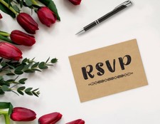 40 Blank RSVP Postcards - Great For Wedding , Baby Shower, Birthdays, Reply Card