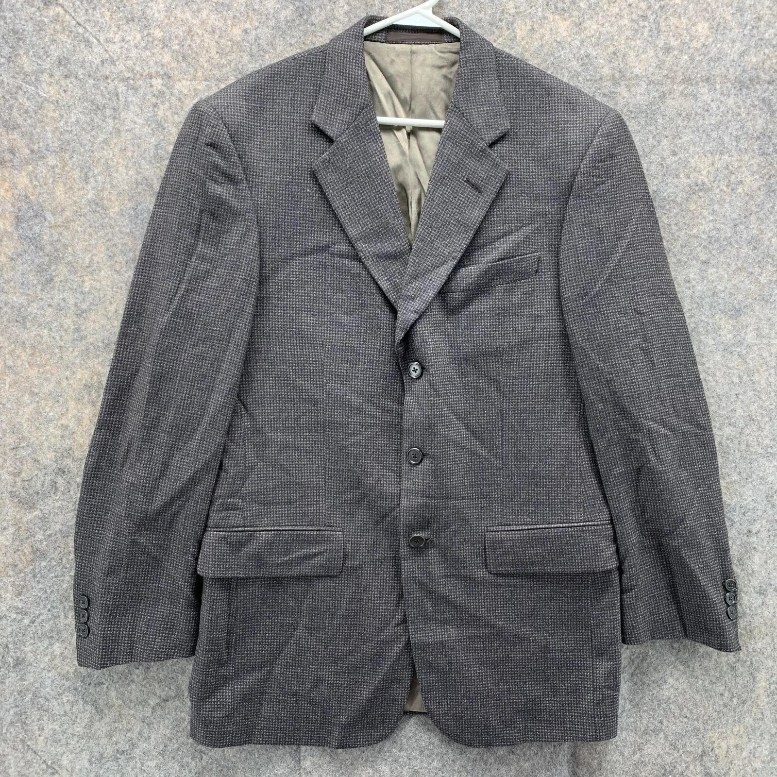 Giacca Abito Givenchy Blazer Uomo 37R Grigio 3 Bottoni Tasca Lana di Seta Outdoor