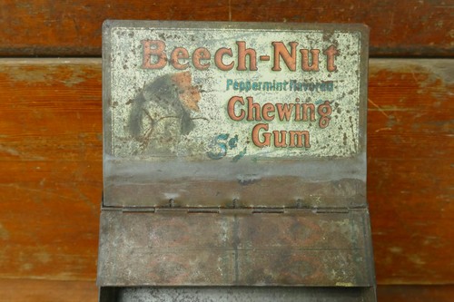 Antique Original 1915 Beech Nut Chewing Gum Tin Advertising Store Display - Picture 2 of 17