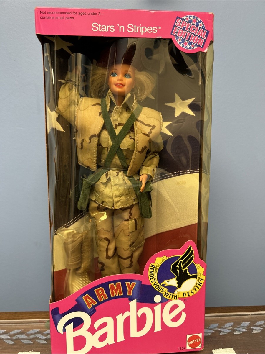 Army Barbie Doll Special Edition Mattel 1992 Stars 'n Stripes New