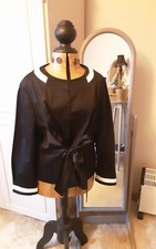 Glamorous Betty Jackson Black With White Trim Formal Jacket 14/16