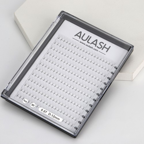 AULASH Pointy Base Eyelash Extension 0.07 Pre-made Fans Korean PBT Fiber XL Tray - Picture 4 of 28
