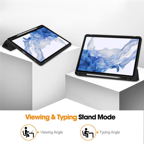 Leather Flip Smart Case Cover w/ Pen Holder For Samsung Galaxy Tab S9 Plus Ultra - Picture 16 of 99