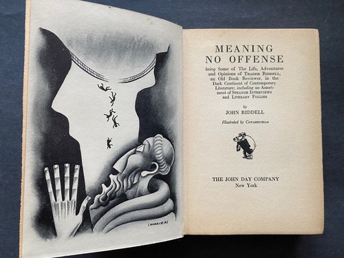 Meaning No Offense, by John Riddell - 1928 - 1st Ed, 1st Print, HC Book DJ - Picture 6 of 12