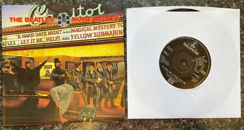 Beatles Movie Medley 7" Vinyl Single w/Picture Sleeve UK Pressing NEW