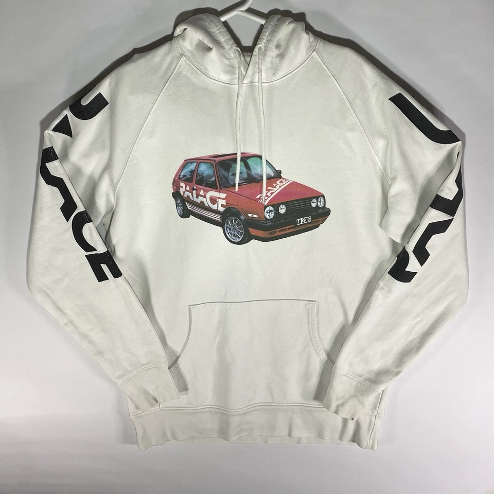Palace Skateboards Schotter Golf GTI Coche Sudadera con Capucha Para Hombres XL Blanca Sudadera FW15 - Imagen 4 de 4