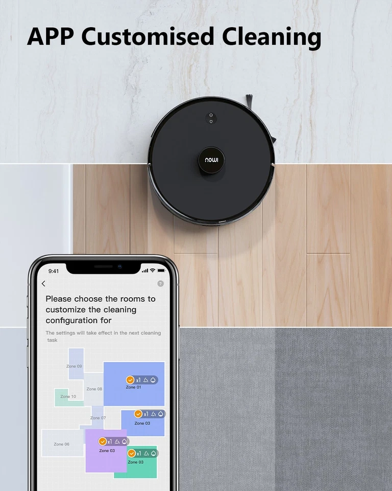 IMOU RV1 Pro Max Saugroboter Staubsauger 6500Pa 60 Tage Handfrei 3 in 1 - Bild 4 von 4