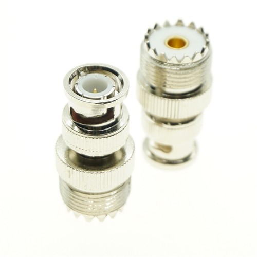 1pcs BNC Male Plug To UHF PL-259 SO239 Female jack RF Coaxial Adapter Connector - Picture 3 of 3