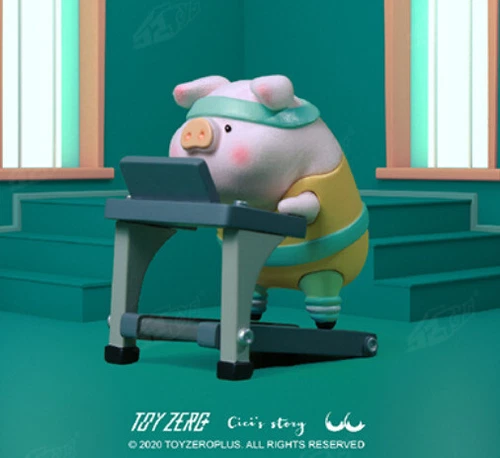 Toyzero + LuLu the Piggy The Fitness Club Series Blind Box Figur Spielzeug Geschenk - Bild 7 von 21