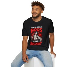 Halloween-themed printed T-shirt design