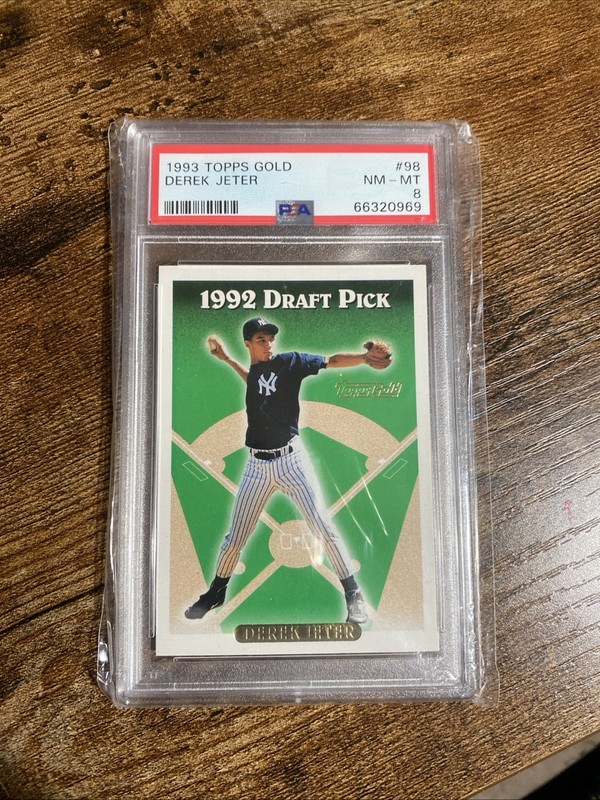 1993 Topps Gold Derek Jeter Rookie PSA 8 New York Yankees