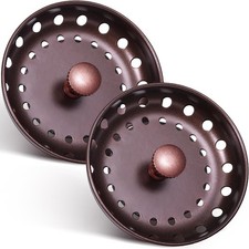 2 Pcs Kitchen Sink Stopper Strainer Color: Oil Rubbed Bronze