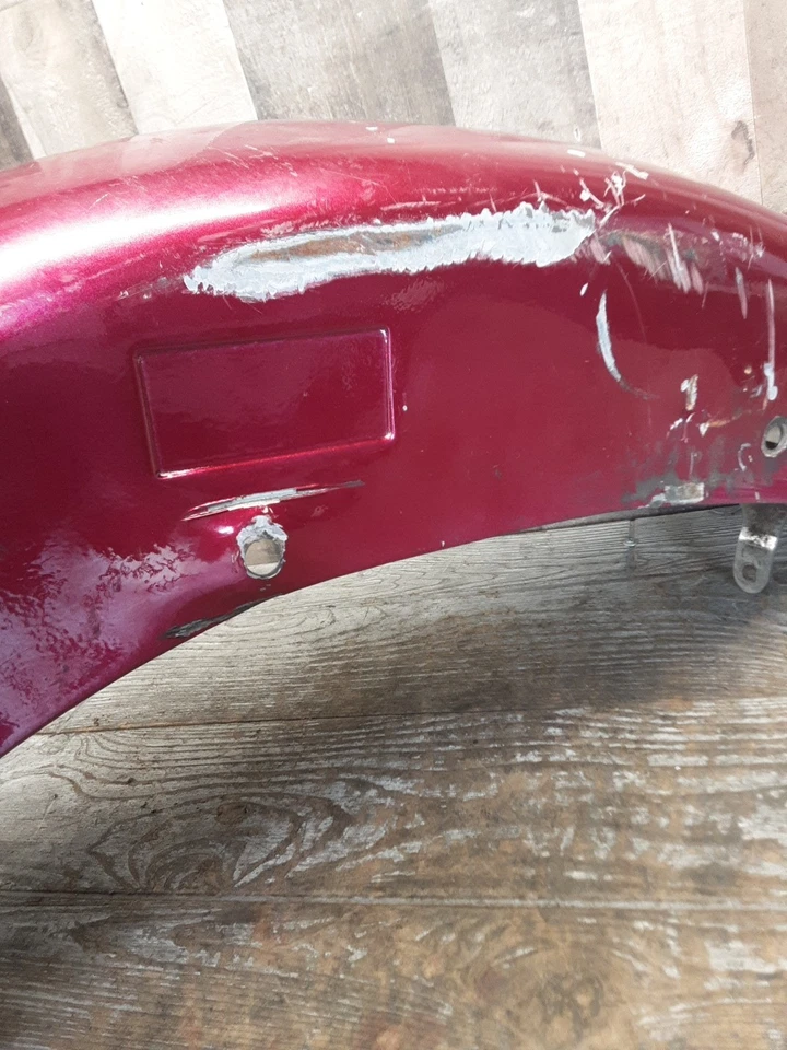Harley Davidson Rear Back Wheel Rim Duck Tail Fender Red Pink Tail Light - Image 4 of 4