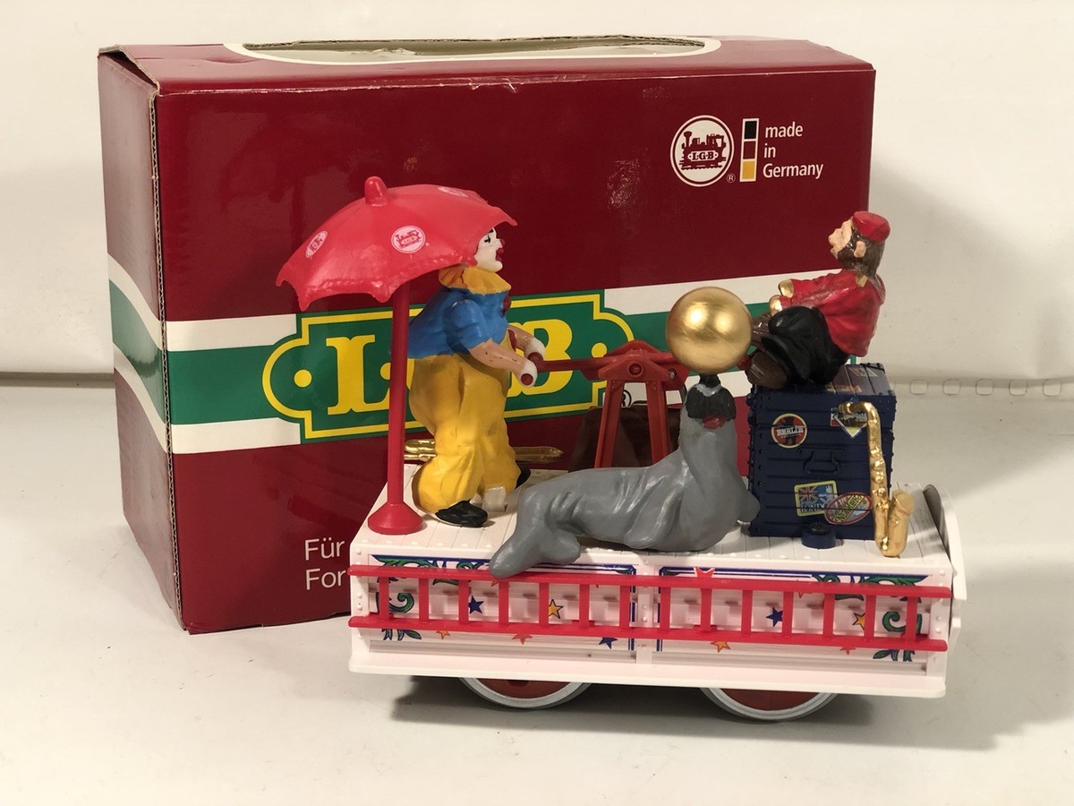 G Scale LGB 22010 Clown, Monkey & Seal Animated Circus Rail Car