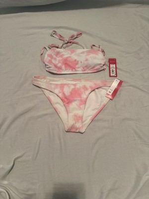 Xhilaration Cheeky Pink And White Bikini Size 0-2 Small