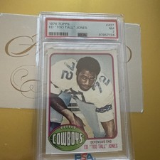 1976 Topps #427 Ed “Too Tall” Jones NM PSA 7 NM Dallas Cowboy Great
