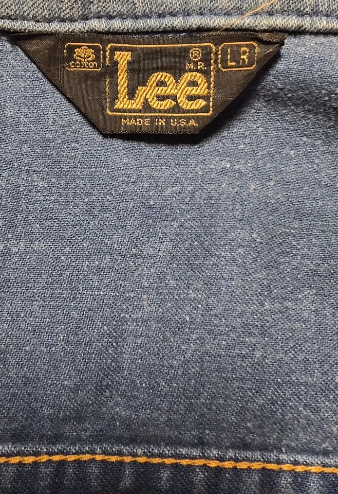 Chaqueta de Camionero Lee Denim Azul Cepillado Años 60/70 De Colección Hecha en EE. UU. Talla Grande Usada en Excelente Condición Foto 4 de 4