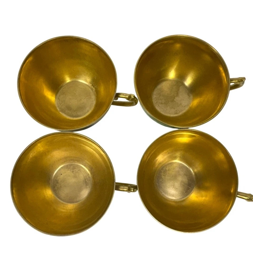 Juego de 4 tazas de té rosa floral dorado de porcelana Baviera favoritas Foto 4 de 4